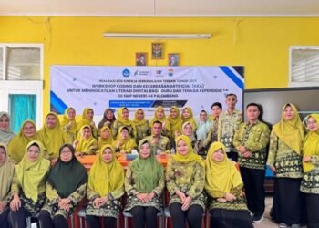 Para guru di SMPN 44 Palembang