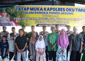 Momen Tatap Muka Dan Tanam Jagung,Kapolres OKU Timur Tegaskan Larangan Musik Remix