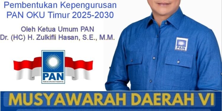Ketum PAN Zulkifli Hasan Menunjuk Fenus Antonius Ketua Tim Formatur Kepengurusan DPD PAN OKU Timur