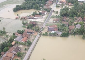 Hasil Pantau Dari Udara, Kecamatan Belitang II Masih Ada Titik Genangan Air