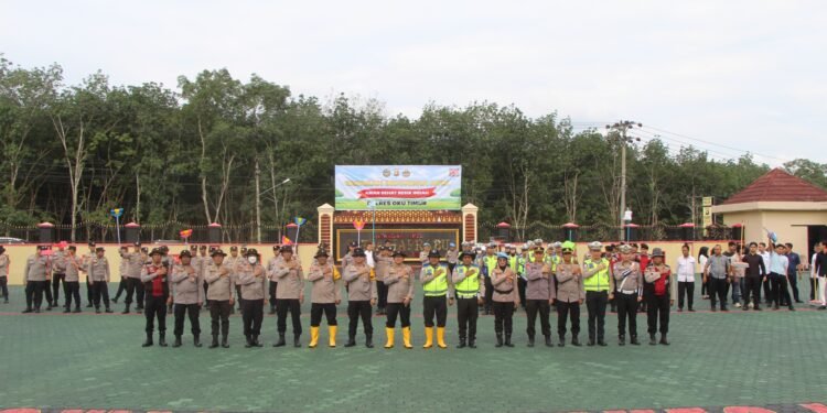 Kapolres OKU Timur AKBP ADIK Pimpin Apel Program Belida Polda Sumsel