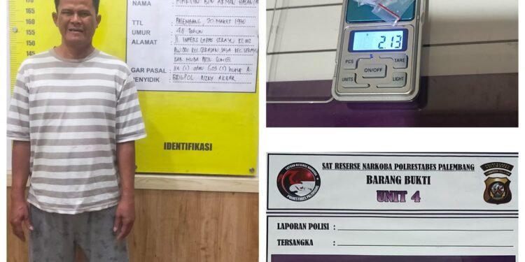 Sabu Disembunyikan di Atap Seng, Pengedar di Kalidoni Tetap Dibekuk Polisi