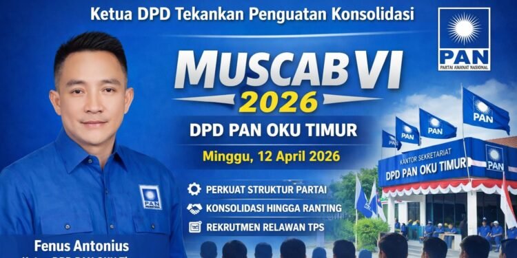 PAN OKU Timur Siap Gelar Muscab VI, Perkuat Konsolidasi hingga Akar Rumput