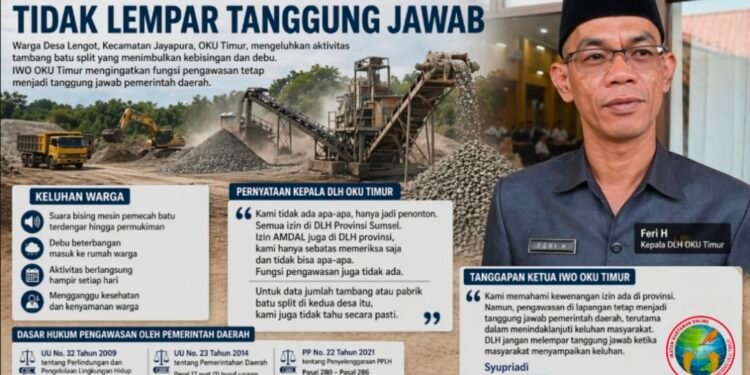 Ketua Iwo OKUT Menegaskan  Aktivitas Tambang Batu Split,  Pengawasan Lingkungan Tanggung Jawab  Kabupaten…!