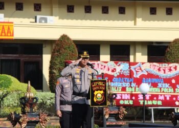 Kapolres OKU Timur AKBP Adik  Pimpin Serah Jabatan Pejabat Baru