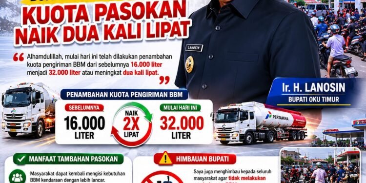 Krisis BBM di Belitang, Bupati OKU Timur Pastikan Kuota Pasokan Dua Kali Lipat