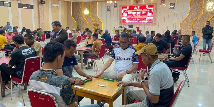 Turnamen Gaple Kapolres OKU Timur Cup Meriah, Pererat Kebersamaan Polri Dan Masyrakat