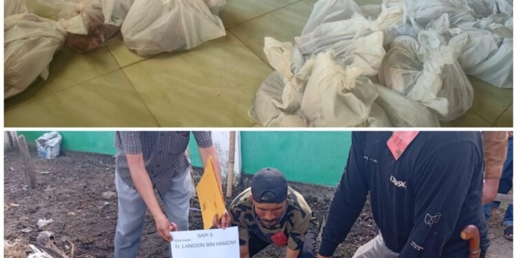 Panitia Kurban Masjid Baitul Makmur Salurkan 412 Kupon Daging untuk Warga