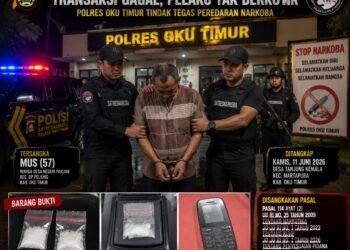 “Bandar Sabu Tak Berkutik Saat Disergap Tim Unit 1 Satresnarkoba OKU Timur”