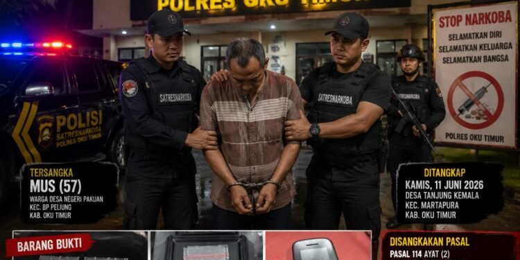 “Bandar Sabu Tak Berkutik Saat Disergap Tim Unit 1 Satresnarkoba OKU Timur”