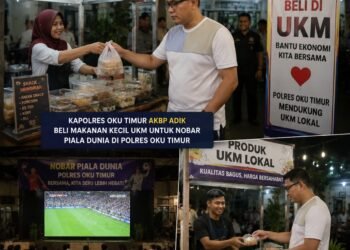 Nobar Piala Dunia Polres OKU Timur Bawa Berkah untuk Pelaku UKM
