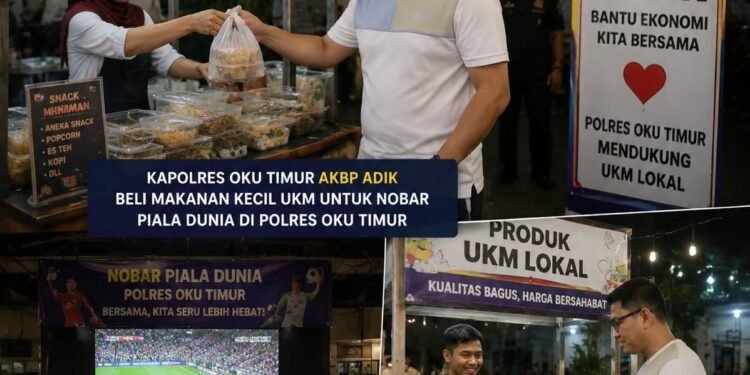 Nobar Piala Dunia Polres OKU Timur Bawa Berkah untuk Pelaku UKM