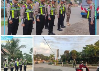 Kasat Lantas Polres OKU Timur Tekankan Kedisiplinan Strong Point Pagi