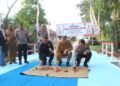 Kado Bhayangkara ke-80, Kapolres OKU Timur Resmikan Jembatan Merah Putih
