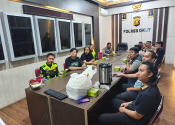 Suasana Nobar di Polres OKU Timur Tegang Bak Pantau Pelaku di CCTV