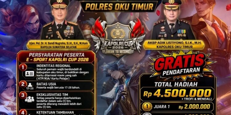 Kapolres OKU Timur Ajak Generasi Muda Ikuti E-Sport Mobile Legends Kapolres Cup 2026
