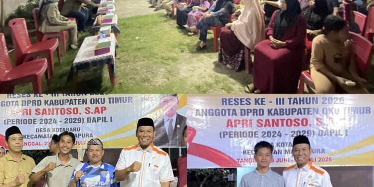 Reses III 2026, Anggota DPRD Partai PKS Apri Sentoso Tegaskan Komitmen Kawal Aspirasi Warga Dapil I OKU Timur