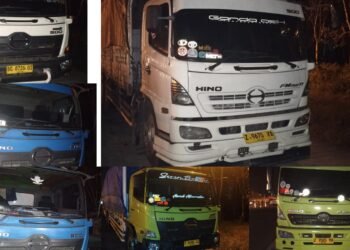 Polres OKU Timur Amankan 9 Truk Tronton Diduga Angkut Batubara Ilegal