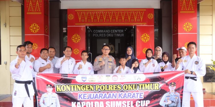 Bawa Nama Polres,Kontingen Karate OKU Timur Siap Bertarung di Kapolda Cup