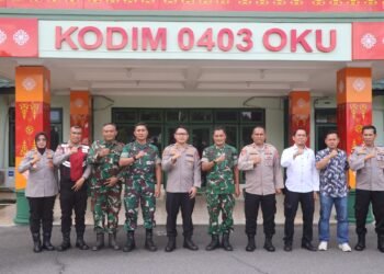 Perkuat Sinergitas TNI–Polri, Kapolres OKU Timur Silaturahmi ke Kodim 0403 Baturaja