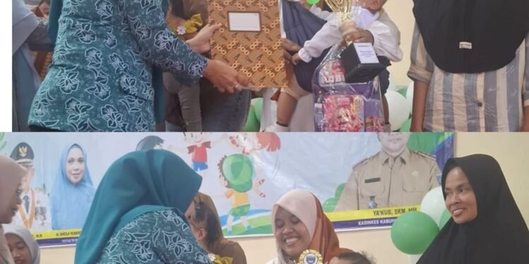 Pendampingan Balita Berbuah Manis, Puskesmas Gumawang Raih Harapan II LBI OKU Timur