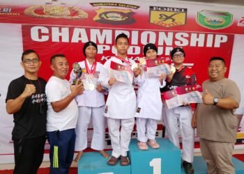 Karate Cilik Polres OKU Timur Menggila Tiga Emas dan Tiga Perak Diboyong Sekaligus