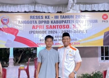 Anggota DPRD OKU Timur Apri Santoso Beri Dukungan Penuh Bibit Pesepak Bola Berprestasi