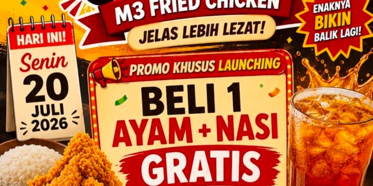 Resmi Hadir di Martapura! M3 Fried Chicken Ajak Warga Nikmati Promo Spesial Launching