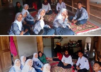 Wujud Kepedulian, SMP Negeri 4 Martapura Jenguk Siswi yang Sedang Sakit