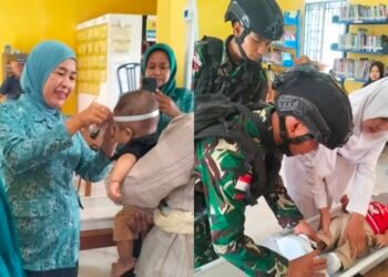 TNI dan Puskesmas Bunga Mayang Bersatu, Posyandu ILP Asoka Layani Warga dari Balita Hingga Lansia