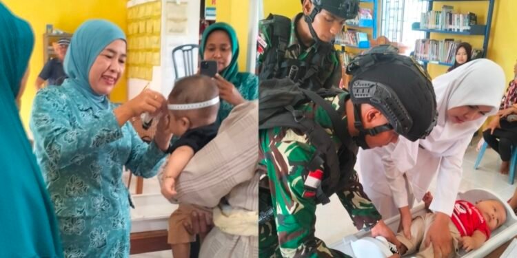 TNI dan Puskesmas Bunga Mayang Bersatu, Posyandu ILP Asoka Layani Warga dari Balita Hingga Lansia