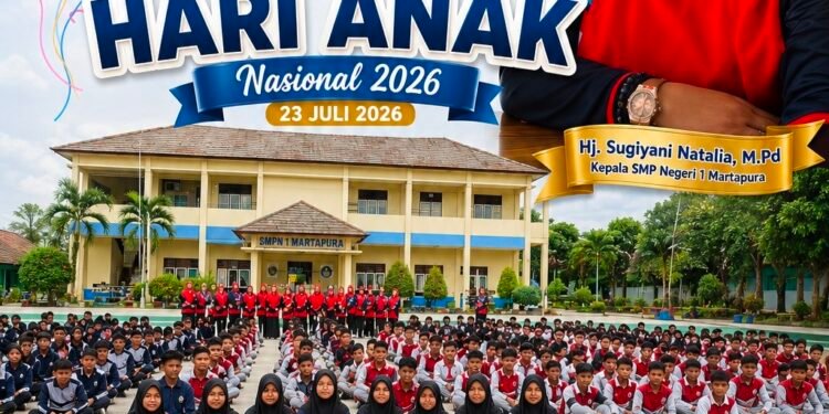 SMP Negeri 1 Martapura Peringati Hari Anak Nasional 2026, Kapsek Ajak Lindungi dan Siapkan Generasi Masa Depan