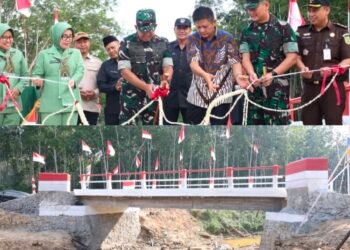 Sinergi TNI dan Pemkab OKU Timur Hadirkan Jembatan Beton Garuda untuk Warga