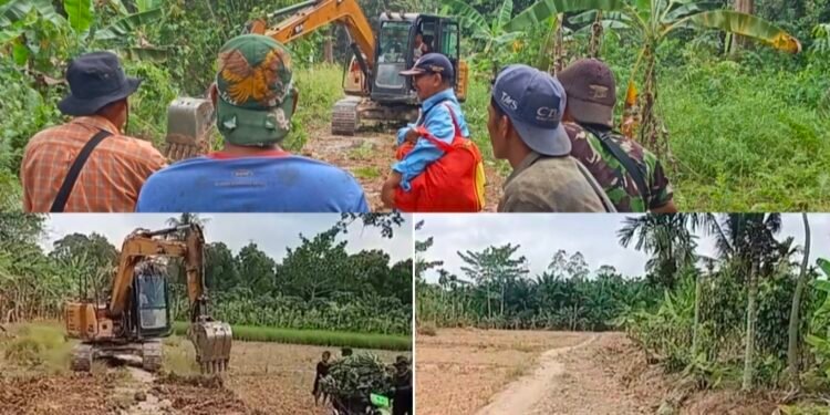 Warga Patungan Lebarkan Jalan Tani, Ribuan Hektare Lahan Menanti Sentuhan Pemkab OKU Timur
