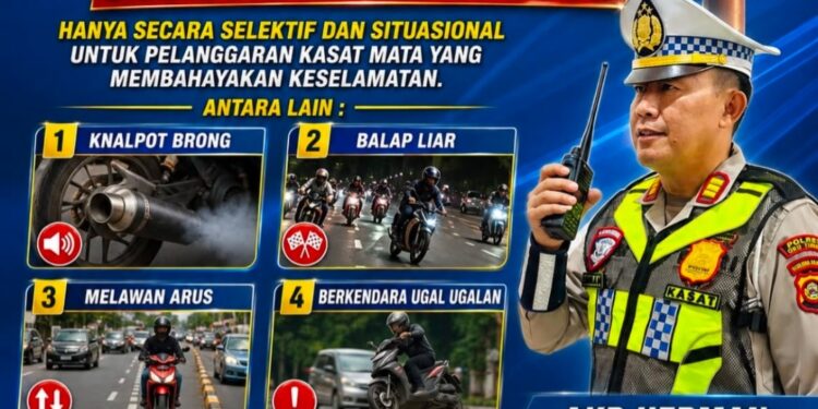 Satlantas OKU Timur Prioritaskan Razia Malam Minggu, Pelanggar Siap-Siap Ditilang