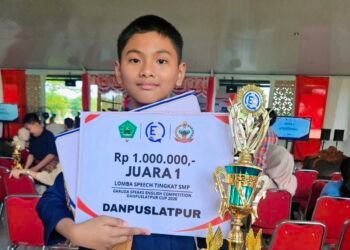Pelajar SMPN 4 Martapura Raih Juara I Garuda Speaks English Competition Danpuslatpur Cup 2026