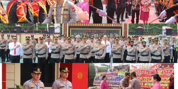 Estafet Kepemimpinan Berganti, AKBP Adik Listiyono Tinggalkan Prestasi, AKBP Lalu Hedwin Siap Tancap Gas