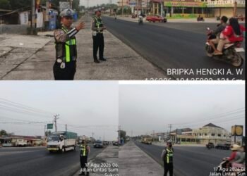 Semangat 45 Menggema, Satlantas OKU Timur Perketat Jalur Utama Jelang HUT RI