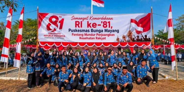 Semangat Kemerdekaan RI ke-81, Puskesmas Bunga Mayang Pantang Mundur Perjuangkan Kesehatan Rakyat